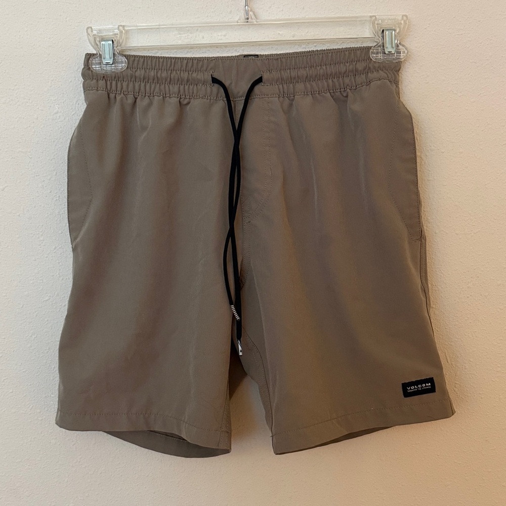Volcom Men's Tan Drawstring Hybrid Shorts w/ Pockets SizeS